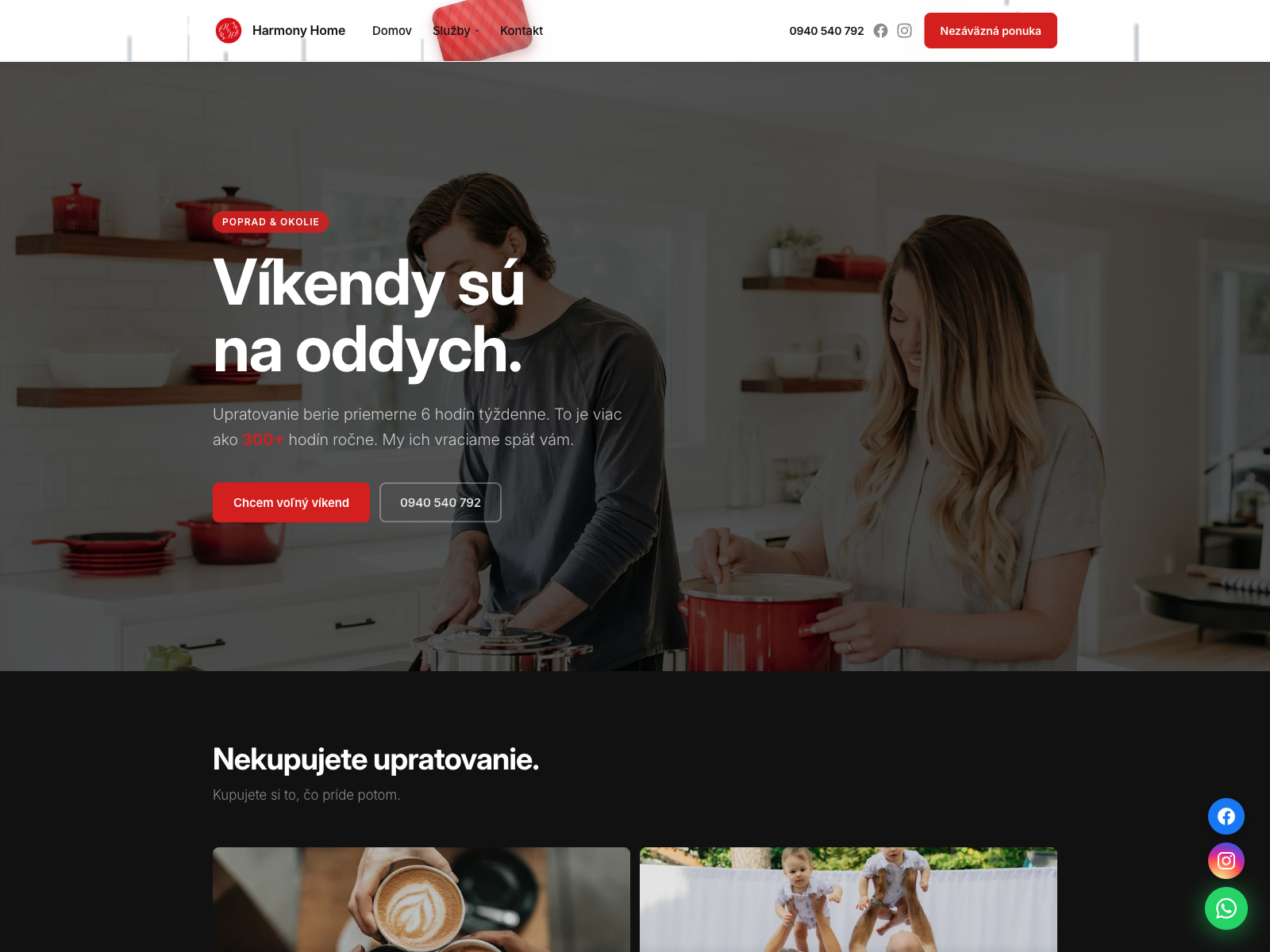 Náhľad webu Harmony Home